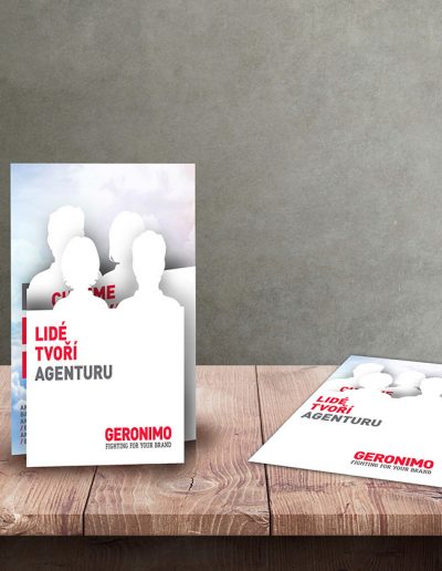 Grafický návrh brožury pro Geronimo
